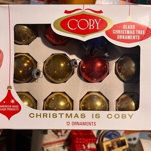 Coby Glass Christmas Ornaments Set